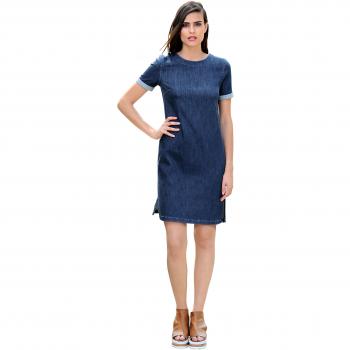 Alba Moda Damen‑Sweatkleid „Grün‑Denim Edition“
