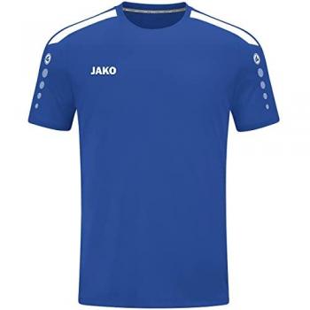 Maillot enfant Jako Power Bleu Royal, 8-9 ans – Polyester Recyclé 100 %, Fonction Keep Dry