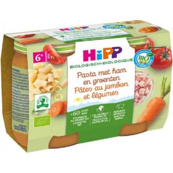 HiPP Bio Pâtes au Jambon Légumes 6+ Mois 2 x 190 g
