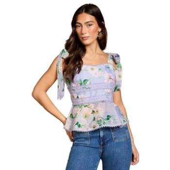 Lilac Coast Bow-Shoulder Blouse, Women's Size 18
