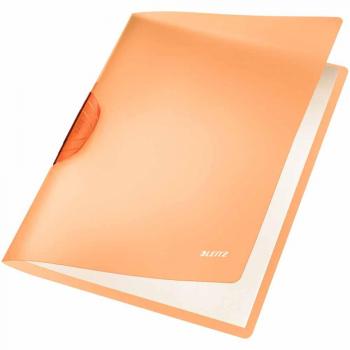 Accroche-documents en plastique orange Leitz Colorclip