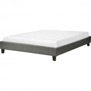 Lit Double Minimaliste Gris 140x200