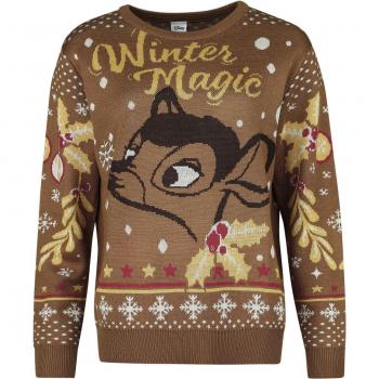 Pull Holiday Disney « Bambi » – Enchantement d’Hiver – Taille L à XXL – Femme – Multicolore