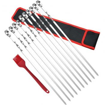 Juego de pinchos BBQ de 17” para camping y exteriores
