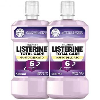 Listerine Collutorio Total Care Gusto Delicato Pacco Doppio 2 x 500ml