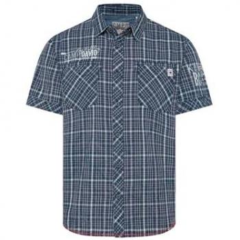 Camicia CAMP DAVID: Dualità Blu Scuro/Grigio Chiaro