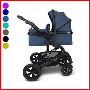 Pixini Kombi‑Kinderwagen, Farbe Petrolblau Melange, Variante California