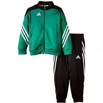 Adidas Unisex Kinder-Sportanzug Sereno14 – Bold‑Design in Grün/Schwarz/Weiß – 128 – Ref. F49709