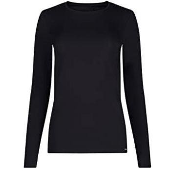 SKINY Damen Langarmshirt Cotton Essentials Schwarz Größe 44