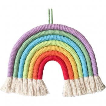 Élément déco tressé arc-en-ciel pour chambre d'enfant