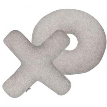 Set di 2 Cuscini Decorativi Grigio Chiaro per Divano