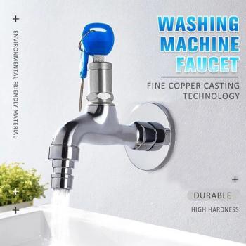 Wall Mount Zinc Alloy Faucet with Lock for Washing Machine