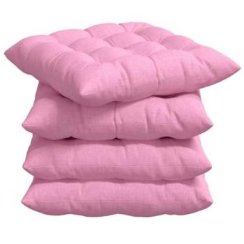 Coussins de siège 2 pièces rose 40 x 40 x 6 cm
