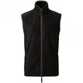 Premier Artisan Fleece-Weste für Herren in Übergröße (Schwarz/Braun) 2XL