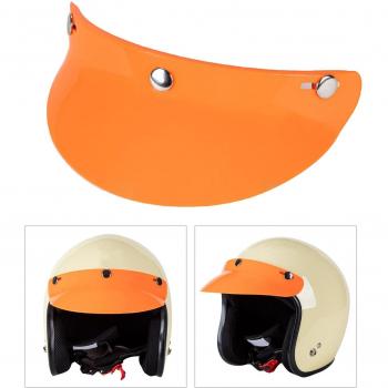 Classic 3-Snap UV Sunshield Visor for Open Face Helmets, 15cm x 5cm