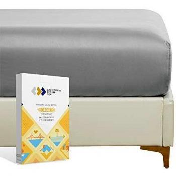 Super King Fitted Sheet, 100% Cotton Sateen, 400 Thread Count, 180x200+30cm, Deep Pocket