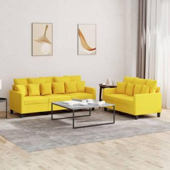 Comfort Set Prolenta Premium: 2 divani e cuscini giallo chiaro