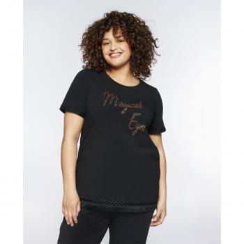 Estilo Bordado y Flecos – Camiseta Fiorella