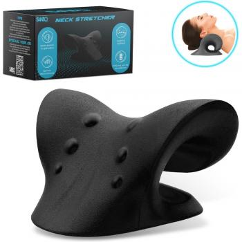 Coussin Élastique Sanbo – Tensionneur Cervical – Soulagement du Cou et du Dos – Noir
