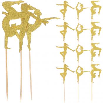 Cupcake topper gymnastique Fille Athlète 16,7x4,4 cm