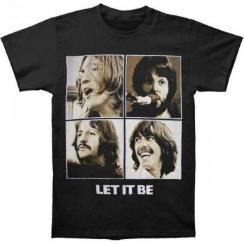 The Beatles Unisex „Let It Be Sepia“-T-Shirt in Schwarz L