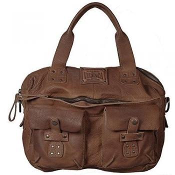 Bolso college portátil de piel de búfalo