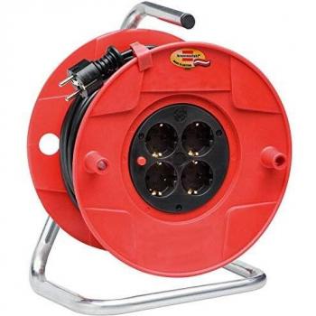 Brennenstuhl 25 Meter Electric Wire Drum, Black, British Standard Socket