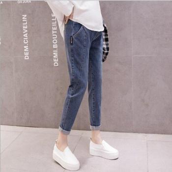 Spring and Autumn High-Waisted Harem Pants for Pregnant Women