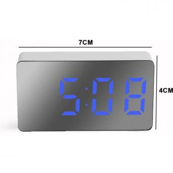Reloj Digital con Espejo para Escritorio y Función Despertador