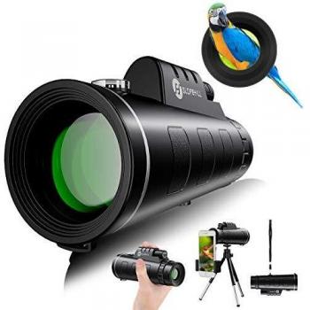Hochauflösendes Monokular Slopehill 12X50 – FMC BAK4 HD, wasserdicht, mit Smartphone‑Halteplatte
