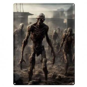 Blechschild Post-Apokalypse Zombies 20x30cm