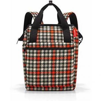 Rucksack Reisethel Allrounder R – Glencheck‑Rot, 40 cm, 12 l