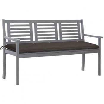 Eucalyptus Wood Garden Bench with Cushions