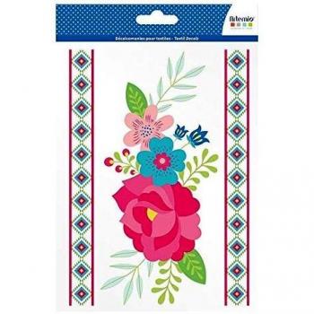 Transfert A5 thermocollant pour textiles Fleurs Viva la vida