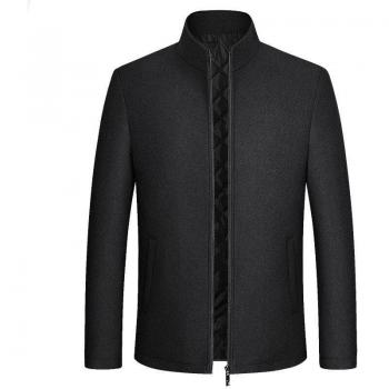 Men's Stand Collar Wool Jacket