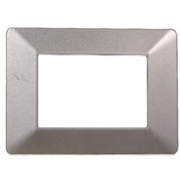 Ettroit Placca Compatibile Vimar Plana 4 Moduli Plastica Colore Titanio  Ev83408