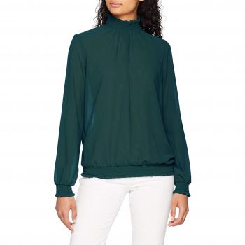 Blusa PIECES Pcamalie Smock LS Top Noos para Mujer, Azul