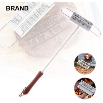 Fer à griller avec lettres pour personnaliser les steaks