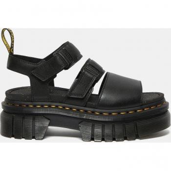 Dr. Martens Ricki – Schwarze Nappa-lux-sandale Mit 3 Streifen für Damen