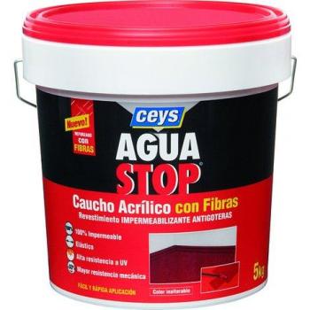 Impermeabilizante aguastop caucho acrilico con fibras 5 kg Verde