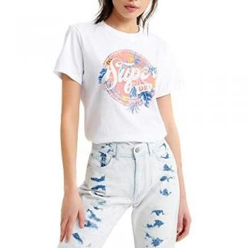 T-Shirt Tropical Entry Tee Soda Superdry en Blanc