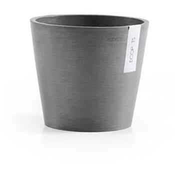 ECOPOTS Mini Blumentopf AMSTERDAM Grau, BxTxH: 8x8x7 cm