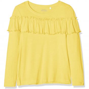 Suéter para Niñas NAME IT Nkfvalda LS Top T Noos, Amarillo Primrose Yellow, Talla 134