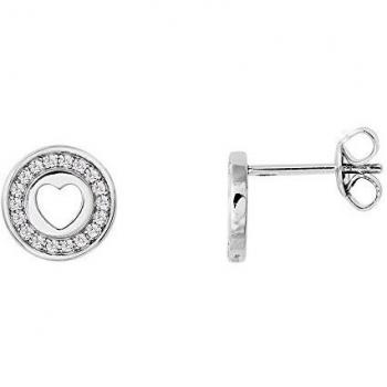 Silberne Zirkonia-Ohrstecker – Silver Love Edition