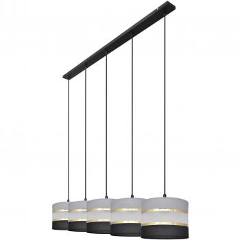 HELAM Helen Hanging Lamp Grey/Black/Gold Linear 5-Bulb