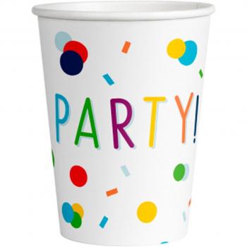 Set di Bicchiere Carta 8x250ml Happy
