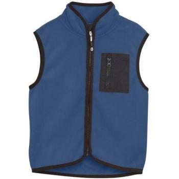 Kinder Fleece-Weste in Vintage Indigo