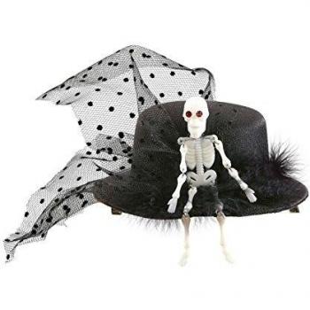 Mini chapeau haut de forme en squelette adulte – taille unique