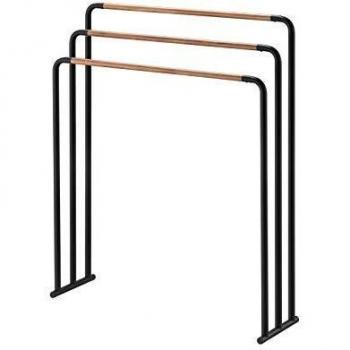Yamazaki All‑Purpose Black Towel Rack – One Size
