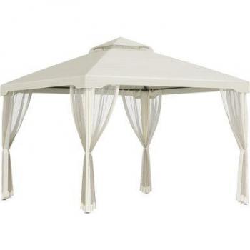 Outsunny Pavillon creme mit Seitenwänden 294x265x294 cm